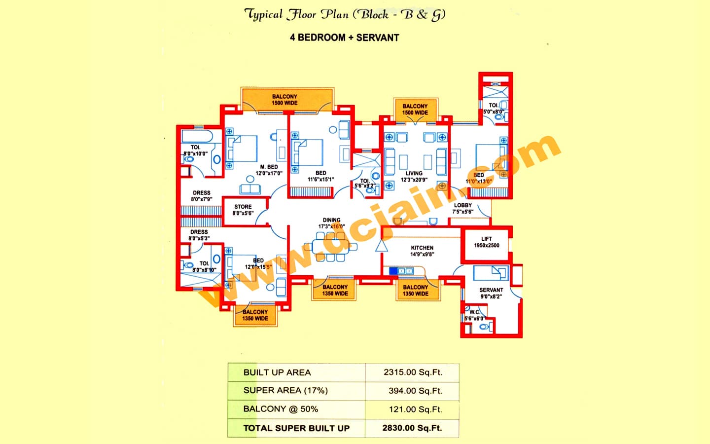 4BHK + 4T + SQ