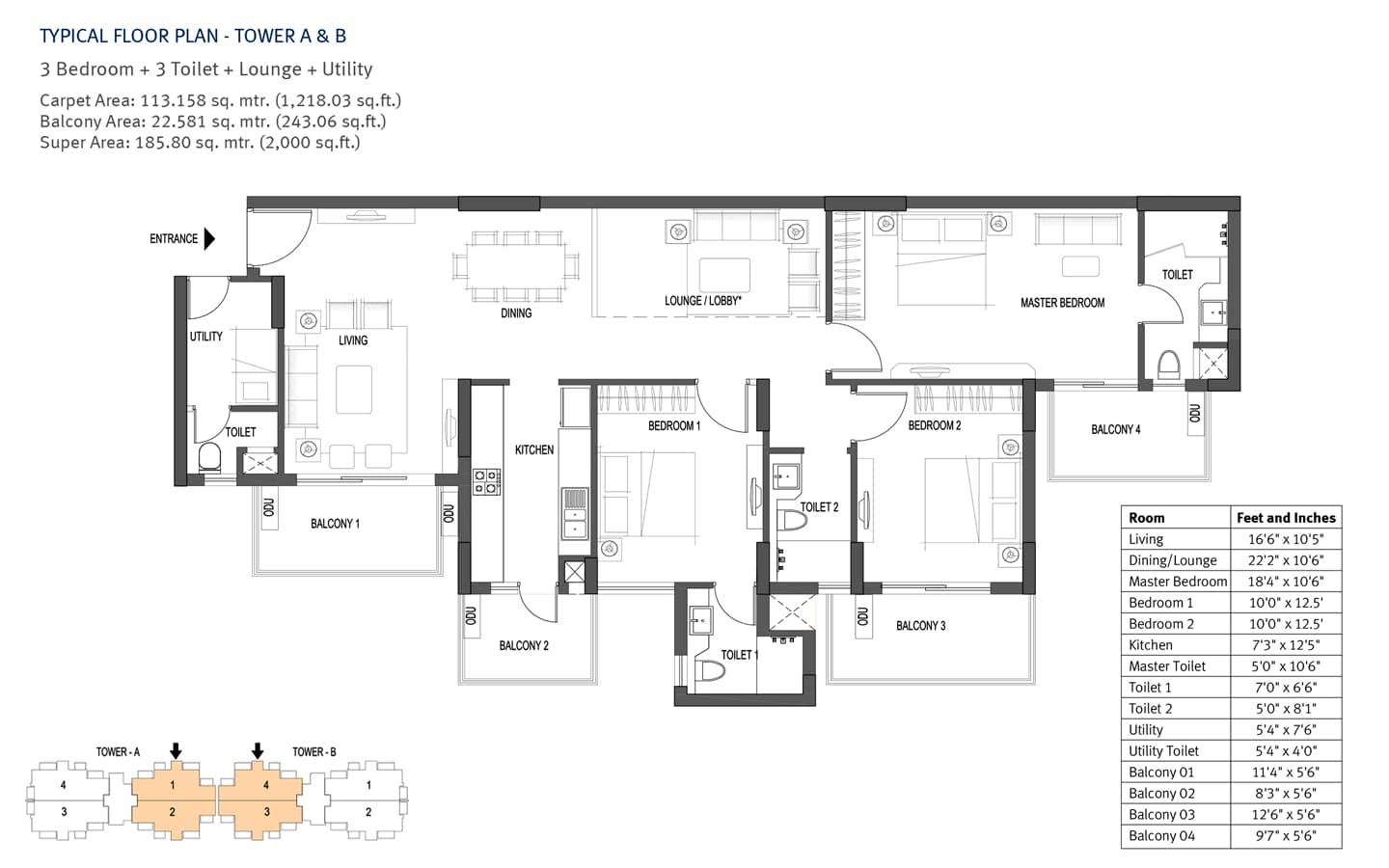 3BHK+3T
