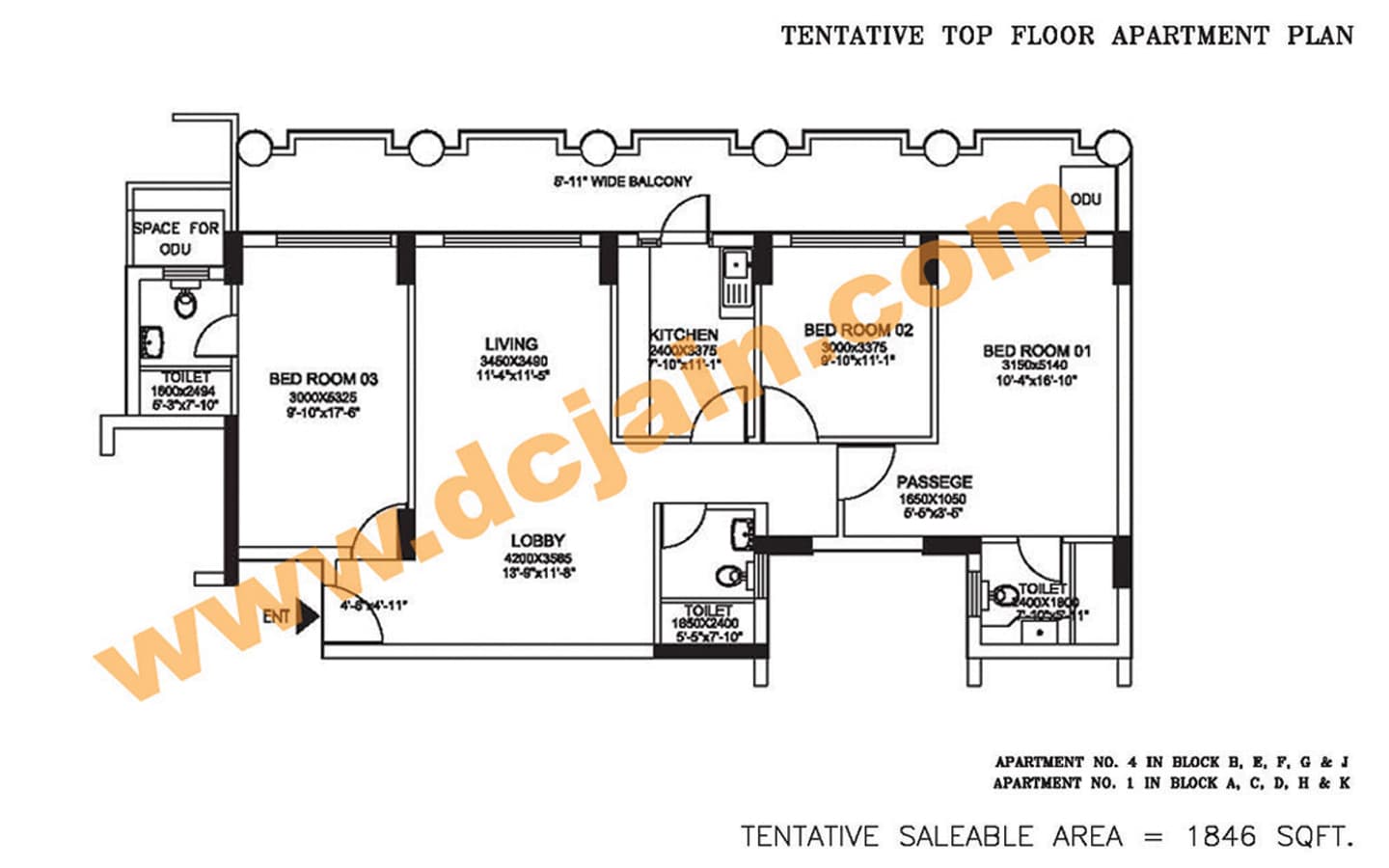 3BHK+3T