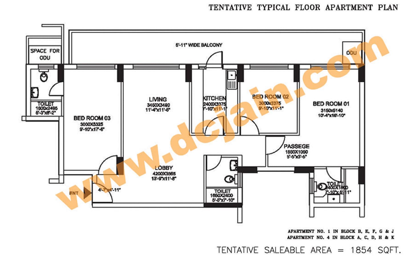 3BHK+3T