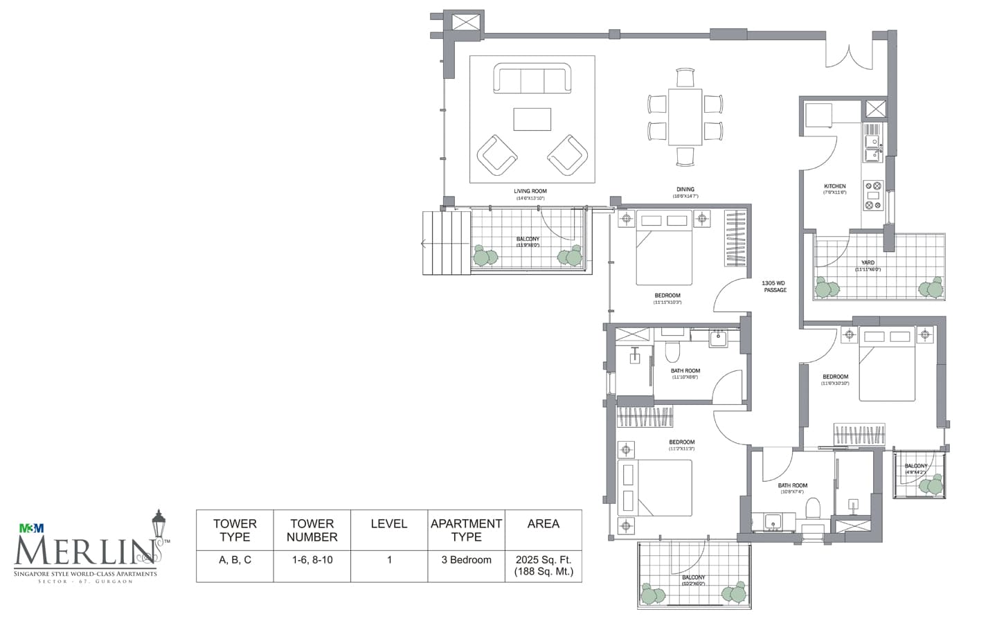 3BHK+3T