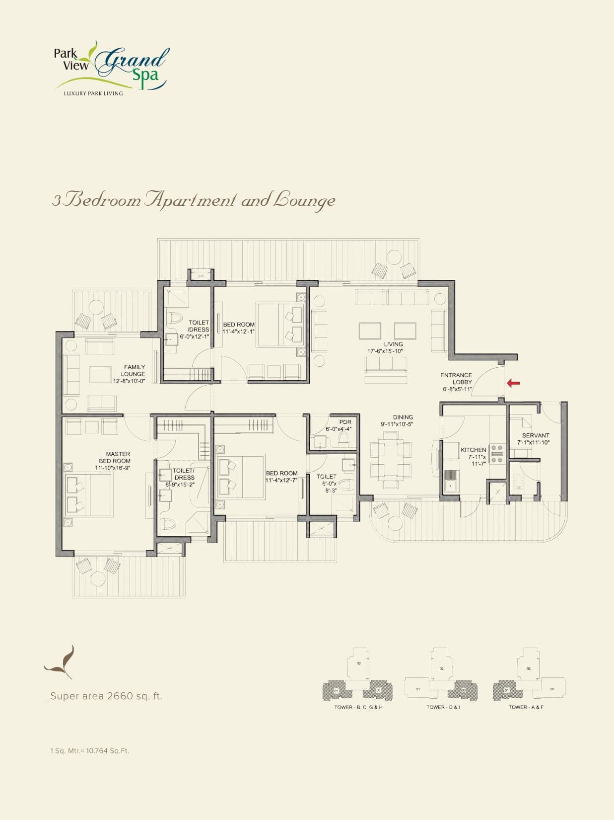 3 BHK Floor Plan