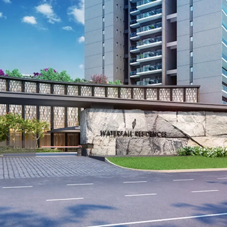 krisumi waterfall Residences entry