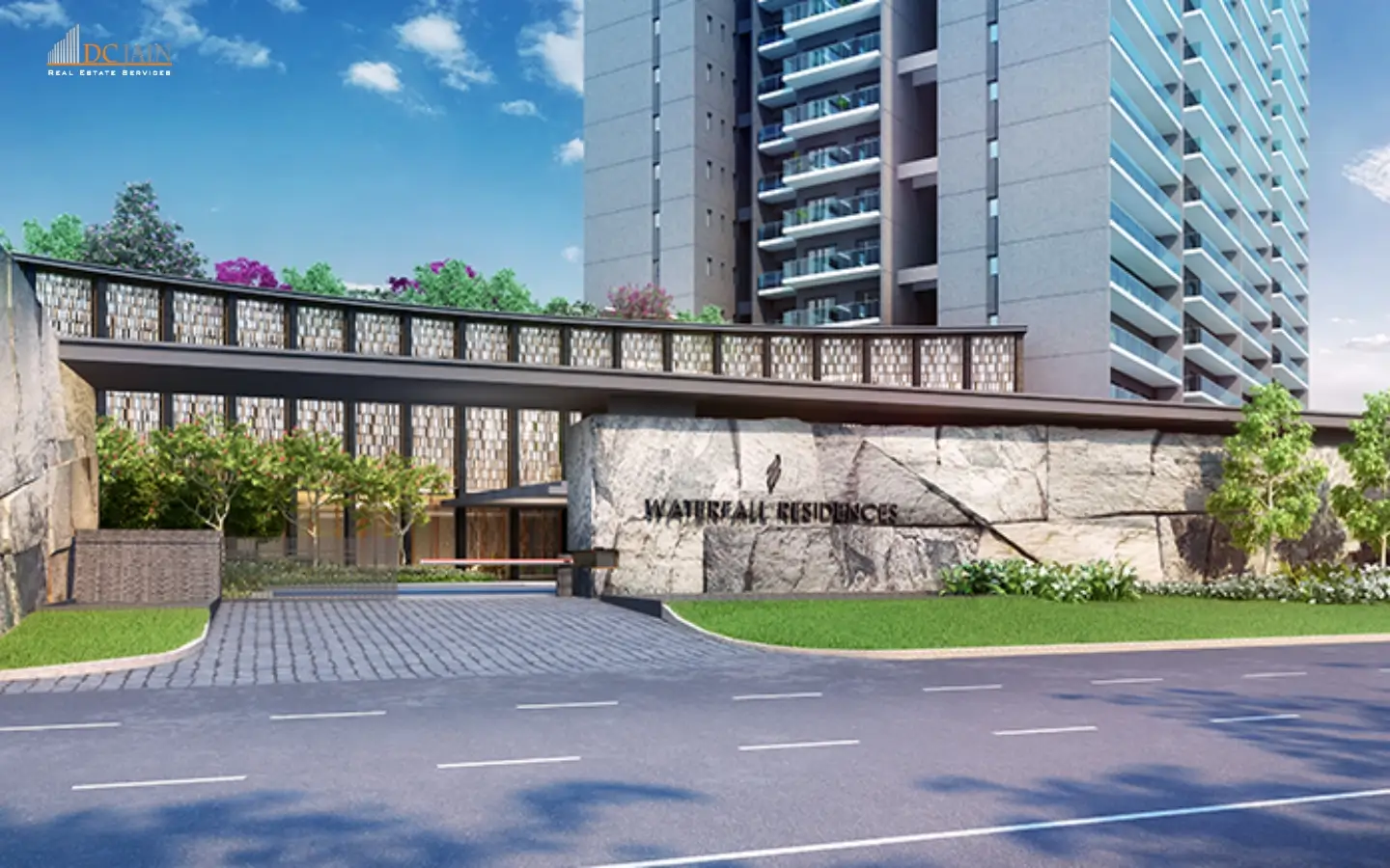 krisumi waterfall Residences entry