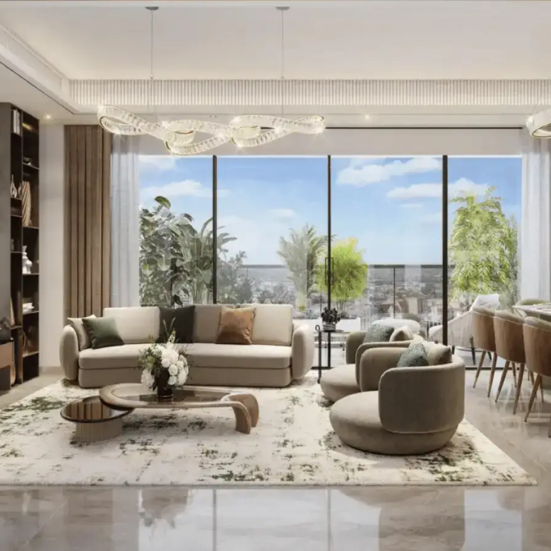 The dualis Sector-46 living room